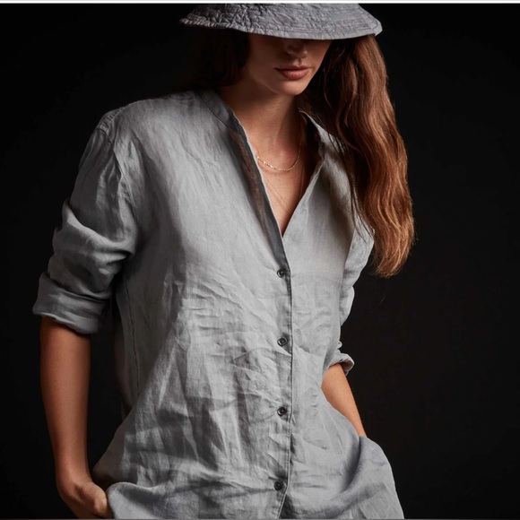 JAMES PERSE. Linen Button Down. Breeze Pigment. Sz 2/Medium. - Picture 1 of 6